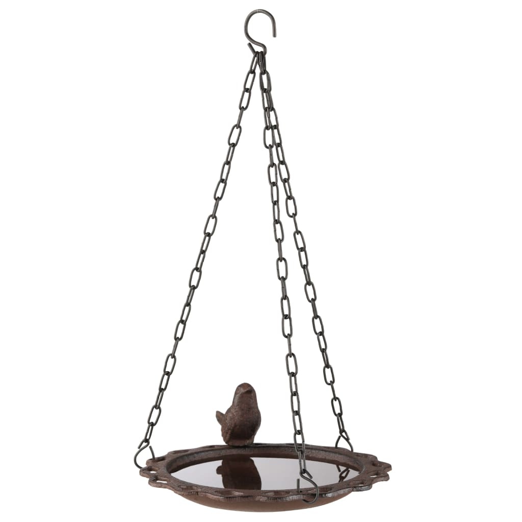 vidaXL Vogelbad hangend 20,5 cm bruin