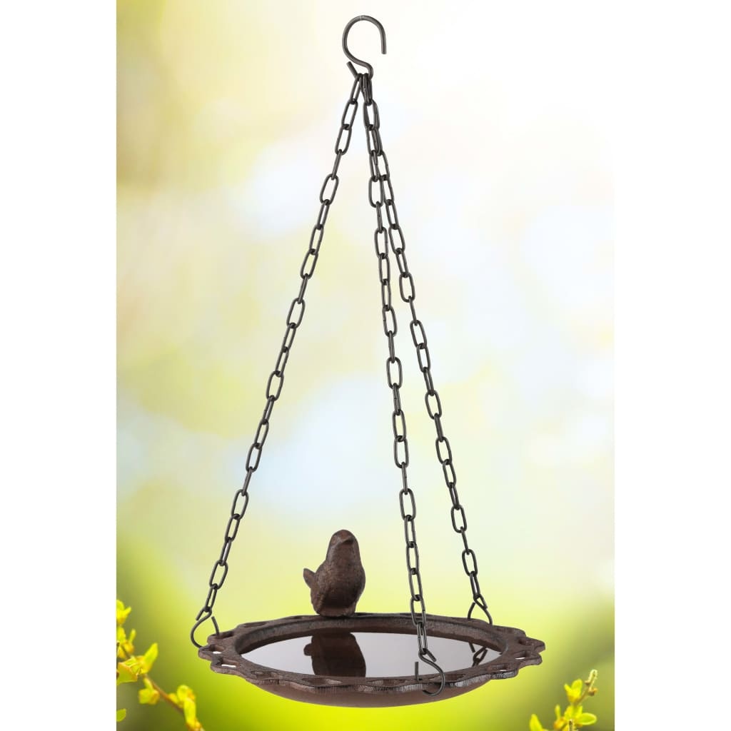 vidaXL Vogelbad hangend 20,5 cm bruin