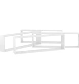 VidaXL Wandschappen kubus 4 st 100x15x30 cm spaanplaat hoogglans wit
