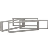 VidaXL Wandschappen kubus 4 st 100x15x30 cm spaanplaat betongrijs