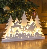 vidaXL Kerstverlichting silhouet met enkel rendier LED hout