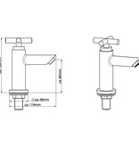 vidaXL Koudwaterkraan MATAO chroom