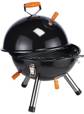 vidaXL Houtskoolkogelbarbecue mini zwart