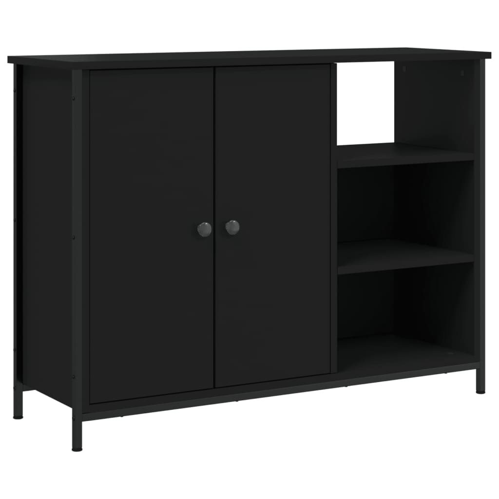 VidaXL Dressoir 100x33x75 cm bewerkt hout zwart