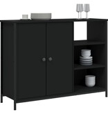 VidaXL Dressoir 100x33x75 cm bewerkt hout zwart