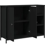 VidaXL Dressoir 100x33x75 cm bewerkt hout zwart
