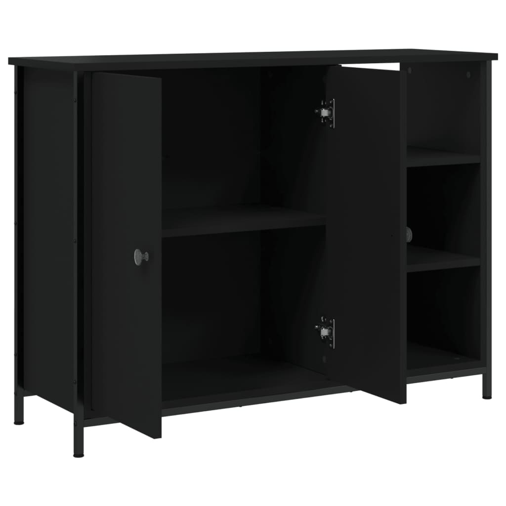 VidaXL Dressoir 100x33x75 cm bewerkt hout zwart