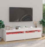 VidaXL Tv-meubelen 2 st met LED-verlichting 75x35x40 cm wit