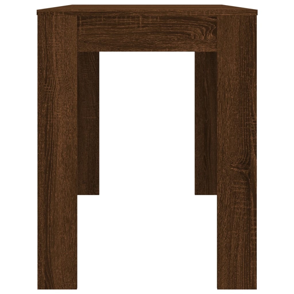 vidaXL Eettafel 120x60x76 cm bewerkt hout bruineikenkleurig