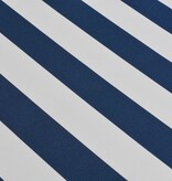 vidaXL Luifel handmatig uitschuifbaar 600 cm blauw en wit