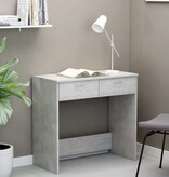Bureau 80x40x75 cm bewerkt hout betongrijs