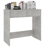 Bureau 80x40x75 cm bewerkt hout betongrijs