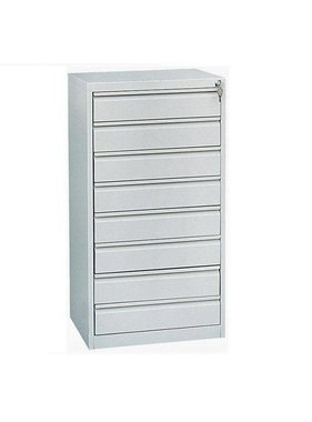 Metalen tekeningladekast A3 met 8 laden