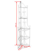 vidaXL Hoekig Plantenrek Romy (wit)