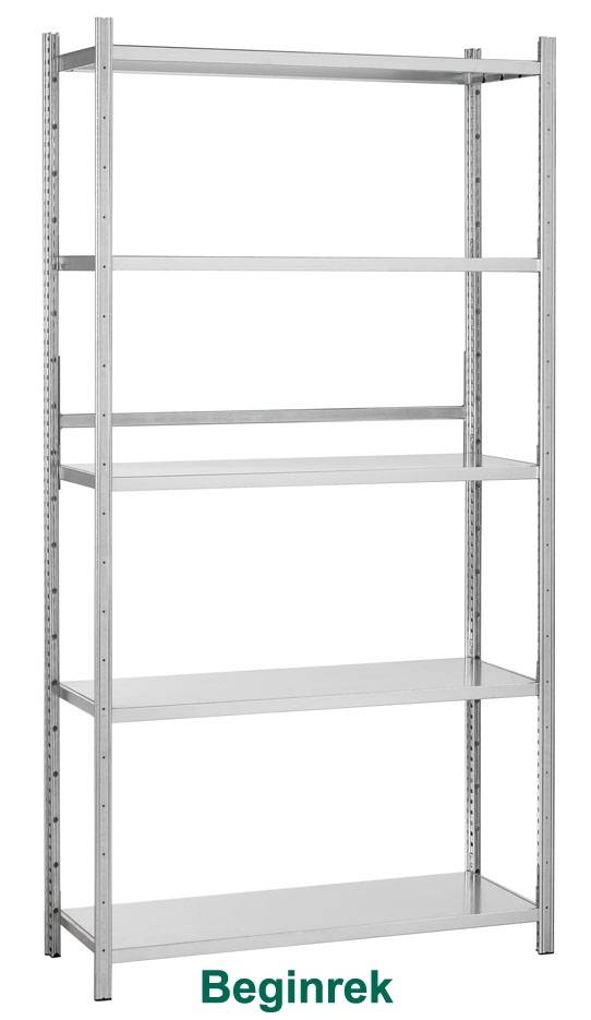 Gegalvaniseerde metalen stelling voor in magezijn