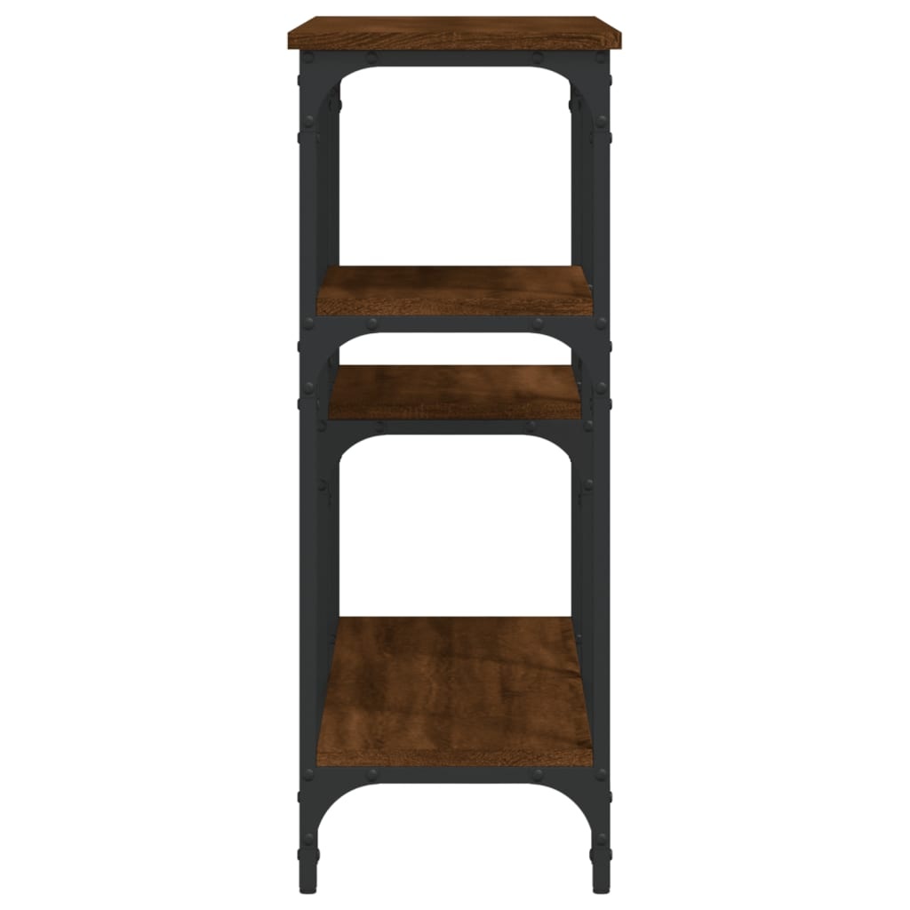 VidaXL Wandtafel 102x29x75 cm bewerkt hout bruin eikenkleur