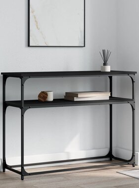 VidaXL Wandtafel 100x35,5x75 cm bewerkt hout zwart