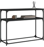VidaXL Wandtafel 100x35,5x75 cm bewerkt hout zwart