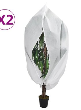 vidaXL Plantenhoezen met ritssluiting 2 st 70 g/m² 1,55x1,55 m