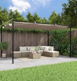 vidaXL Pergola met uitschuifbaar dak 395x292x230 taupe