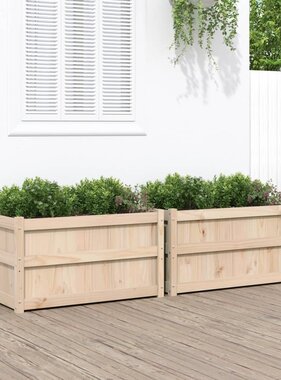 VidaXL Plantenbakken 2 st cm massief grenenhout