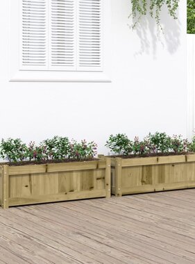 VidaXL Plantenbakken 2 st cm geïmpregneerd hout