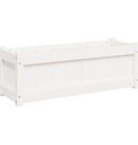 VidaXL Plantenbakken 2 st cm massief grenenhout wit