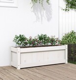 VidaXL Plantenbak 90x31x31 cm massief grenenhout wit