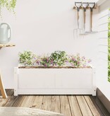 VidaXL Plantenbak 90x31x31 cm massief grenenhout wit
