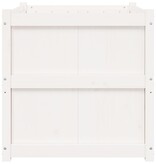 VidaXL Plantenbak 70x70x70 cm massief grenenhout wit