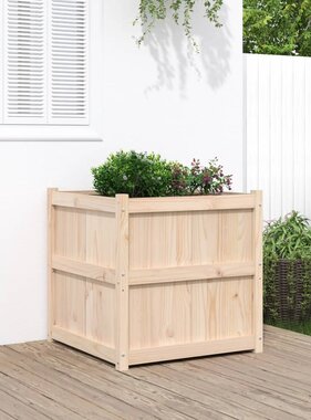 VidaXL Plantenbak 70x70x70 cm massief grenenhout