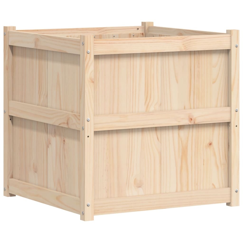 VidaXL Plantenbak 70x70x70 cm massief grenenhout