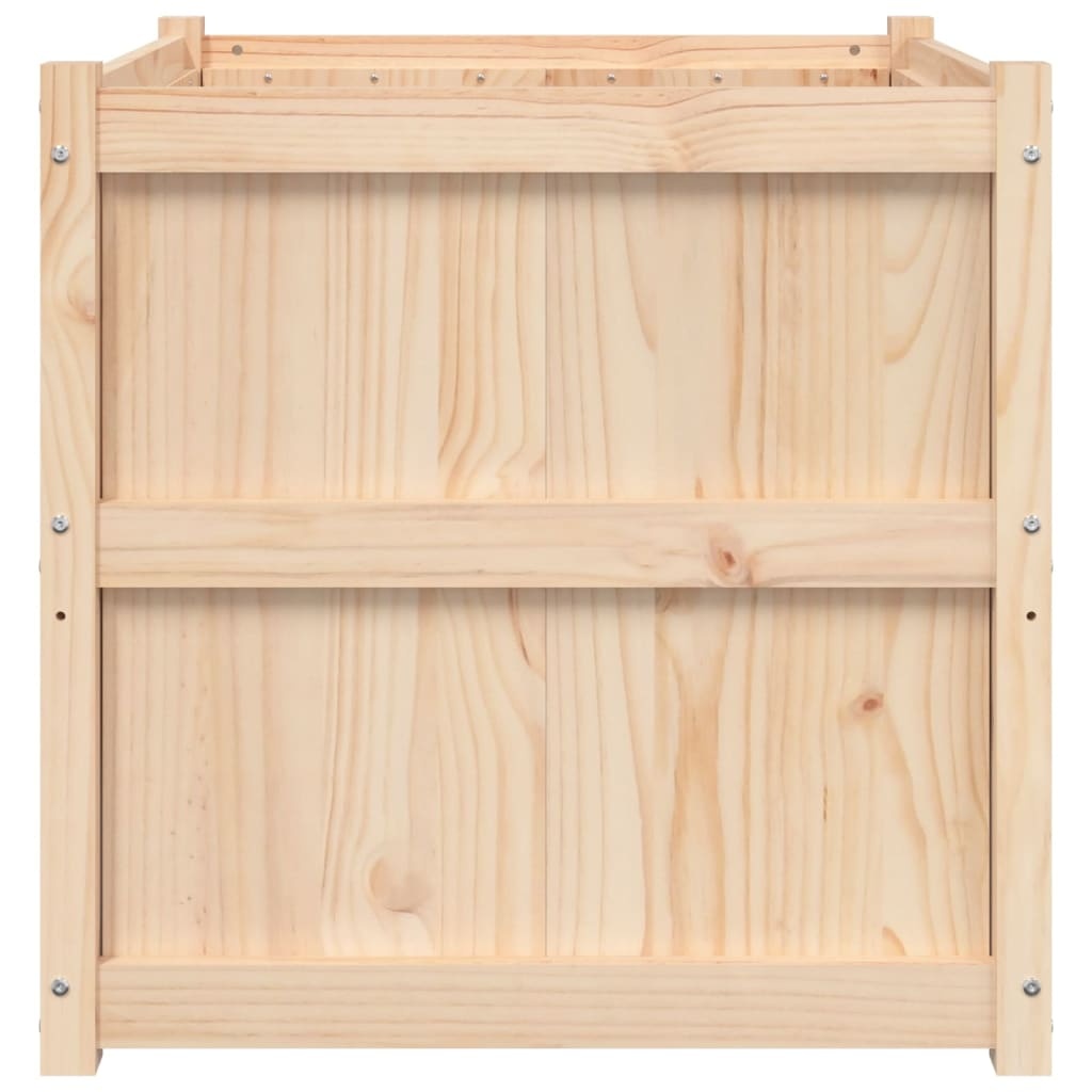 VidaXL Plantenbak 70x70x70 cm massief grenenhout