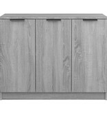 VidaXL Dressoir 90,5x30x70 cm bewerkt hout grijs sonoma eikenkleurig