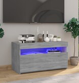 VidaXL Tv-meubel met LED-verlichting 75x35x40 cm grijs sonoma eiken