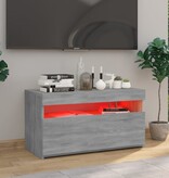VidaXL Tv-meubel met LED-verlichting 75x35x40 cm grijs sonoma eiken