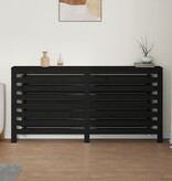 vidaXL Radiatorombouw 169x19x84 cm massief grenenhout zwart