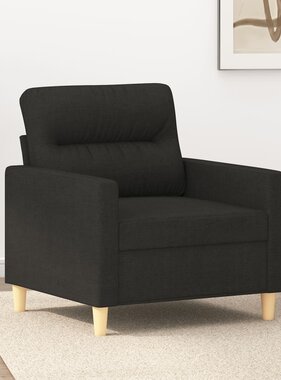 vidaXL Fauteuil 60 cm stof zwart