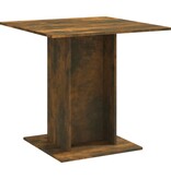 VidaXL Eettafel 80x80x75 cm bewerkt hout gerookt eiken