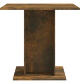 vidaXL Eettafel 80x80x75 cm bewerkt hout gerookt eiken