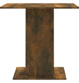 VidaXL Eettafel 80x80x75 cm bewerkt hout gerookt eiken