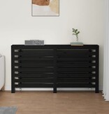 vidaXL Radiatorombouw 153x19x84 cm massief grenenhout zwart