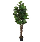 vidaXL Kunstplant vijgenboom 180 bladeren 150 cm groen