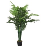 vidaXL Kunstplant palmboom 28 bladeren 120 cm groen