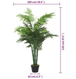 vidaXL Kunstplant palmboom 28 bladeren 120 cm groen