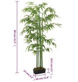 vidaXL Kunstplant bamboe 240 bladeren 80 cm groen