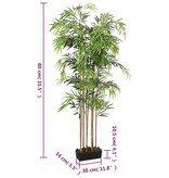 vidaXL Kunstplant bamboe 500 bladeren 80 cm groen