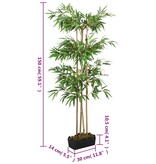 vidaXL Kunstplant bamboe 988 bladeren 150 cm groen