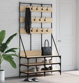 VidaXL Kledingrek met schoenenrek 100x40x184 cm sonoma eikenkleurig