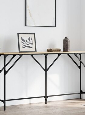 VidaXL Wandtafel 140x23x75 cm bewerkt hout sonoma eikenkleurig